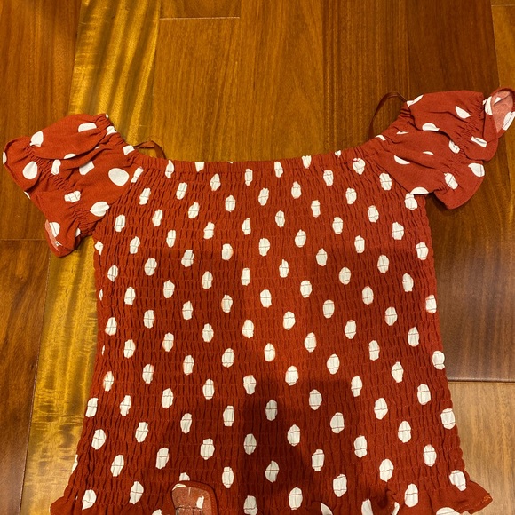 Maggie Smocked Top in Brown By the way. - Picture 2 of 4
